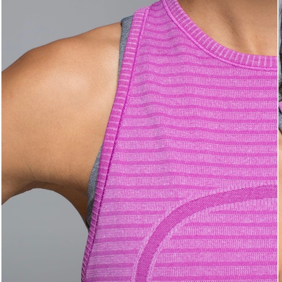 Lululemon Run: Swiftly Tech Tank Rugby Stripe Tonal Heathered Ultra Violet 4 - Picture 3 of 13